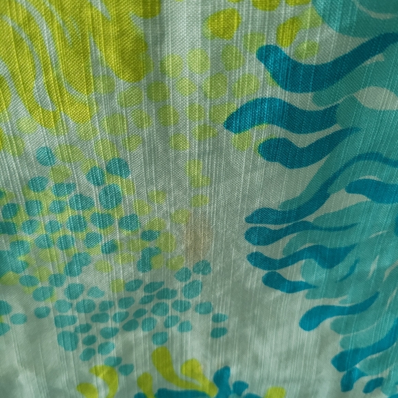 Vintage Lilly Pulitzer Originals short skirt aqua blues greens appliques pockets - Picture 6 of 9